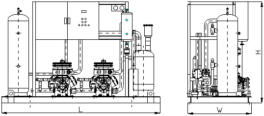 Air Cooled Semi-hermetic Compressor Rack Compatible to Low Temperature Refrigeration (-30~-15℃)