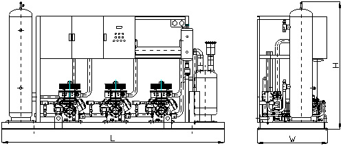 Air Cooled Semi-hermetic Compressor Rack Compatible to Low Temperature Refrigeration (-30~-15℃)