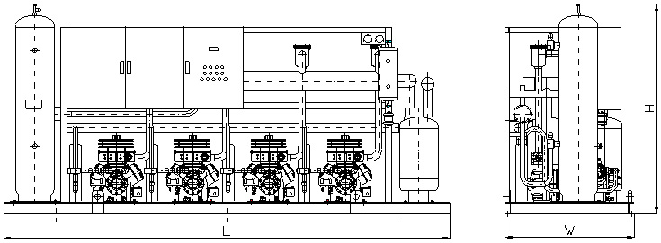 Air Cooled Semi-hermetic Compressor Rack Compatible to Low Temperature Refrigeration (-30~-15℃)